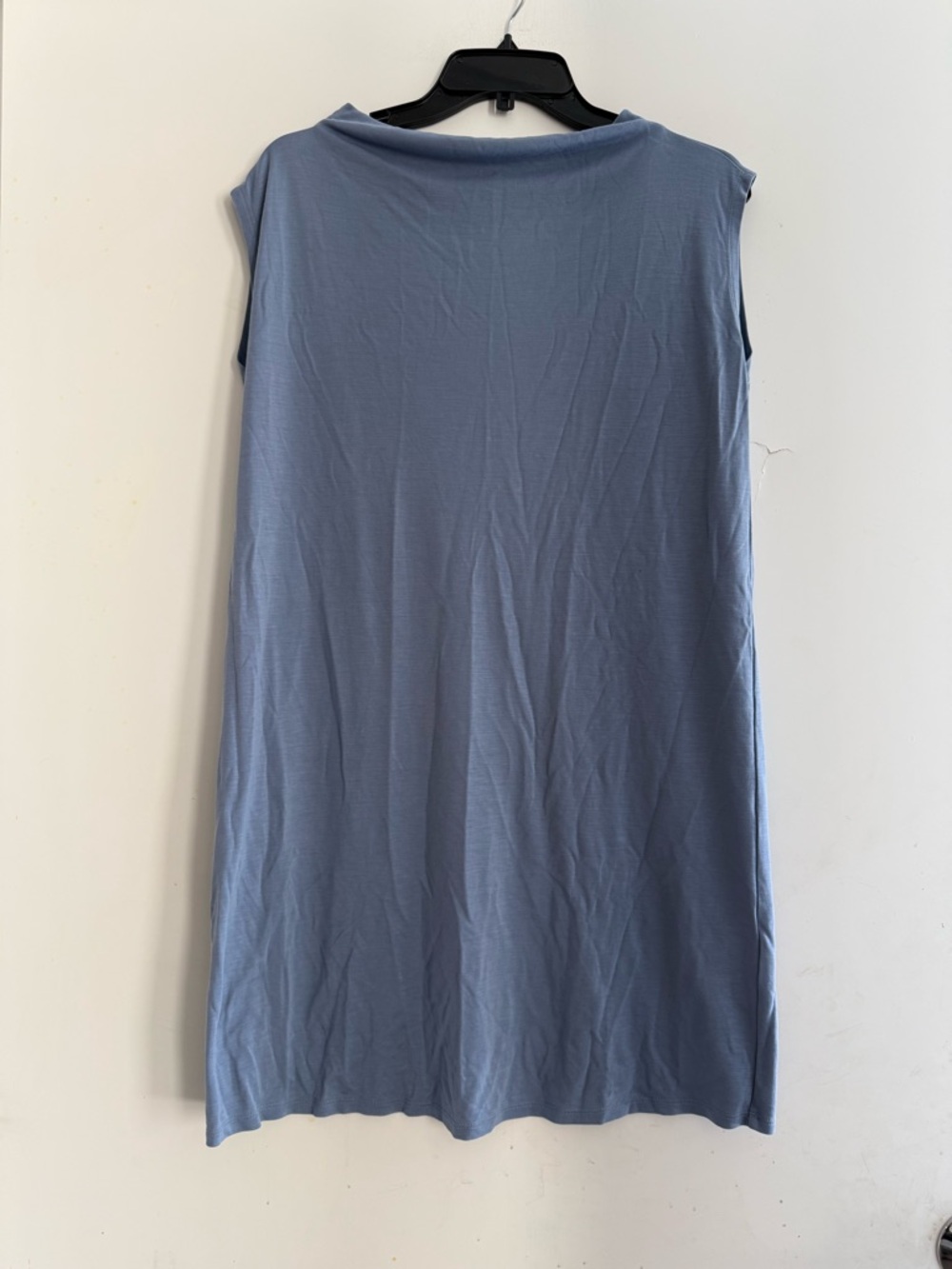 Eileen Fisher Cotton Stretch Jersey Crew Neck Dress Larkspur sz Xs